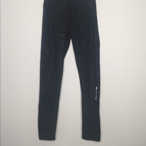 Reebok Shiny Embossed Black Tights XS